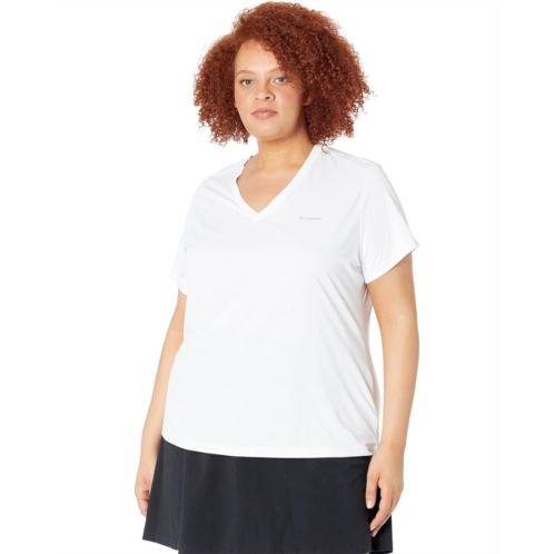 Womens Columbia Plus Size Hike Short Sleeve V-Neck