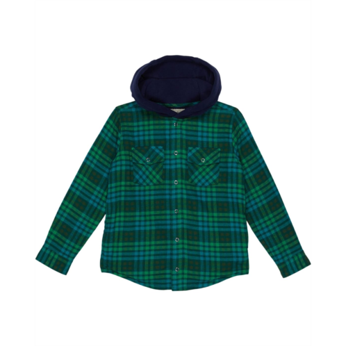 L.L.Bean Fleece Lined Flannel Shirt Hooded Plaid (Little Kids)