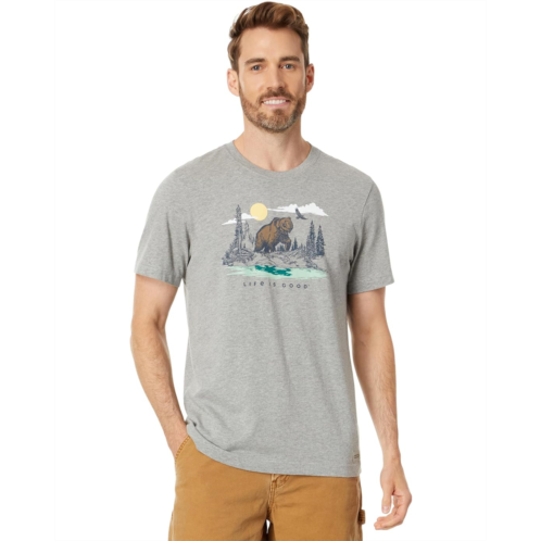 Life is Good Grizzly Bear Forest Short Sleeve Crusher Tee