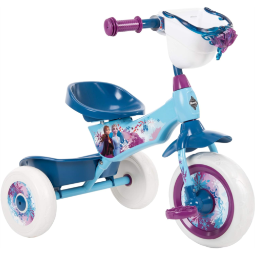 Huffy Frozen 2 Kid Tricycle 3 Wheel Trike with Two Storage Bins, Blue, 10 inch