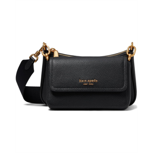 Kate Spade New York Double Up Pebbled Leather Crossbody