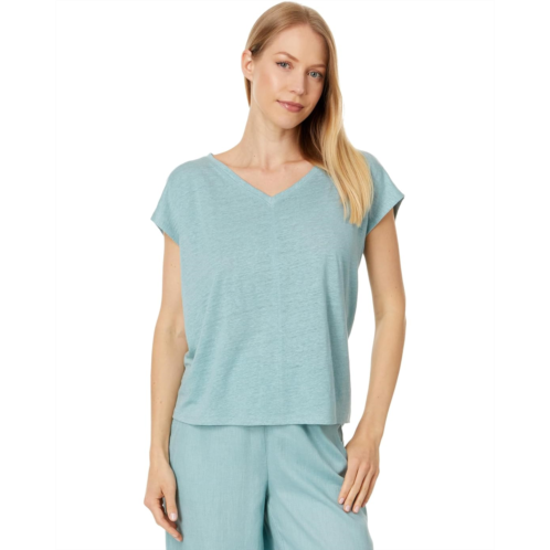 Womens Eileen Fisher V-Neck Square Tee