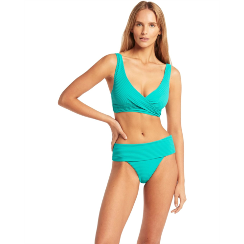 SEA LEVEL SWIM Spinnaker Cross Front Multifit Bra Top