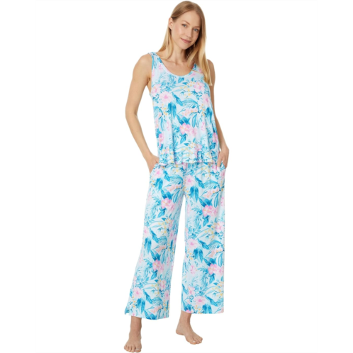 Womens Tommy Bahama Sleeveless Cropped PJ Set