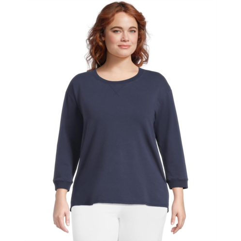 Mod-o-doc 3/4 Sleeve Hi-Lo Tunic with Side Slits