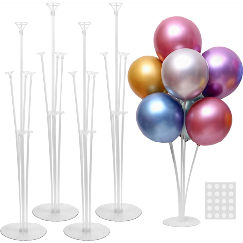 JOYYPOP 4 Sets Balloon Stand Kit For Table, Balloon Sticks with Base Birthday Graduation Party Decorations Wedding