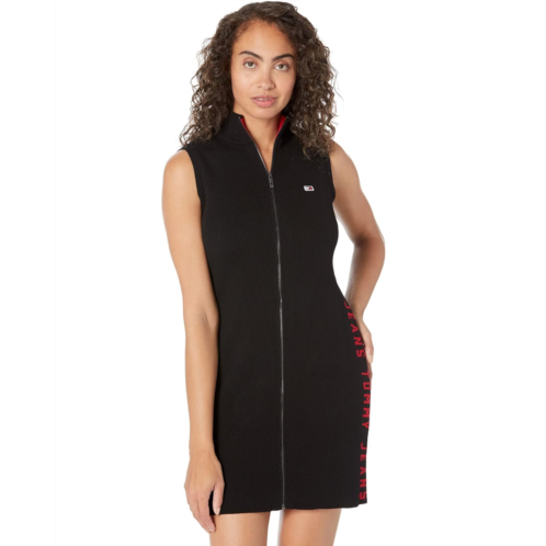 Tommy Jeans Sleeveless Zip Front Sweaterdress