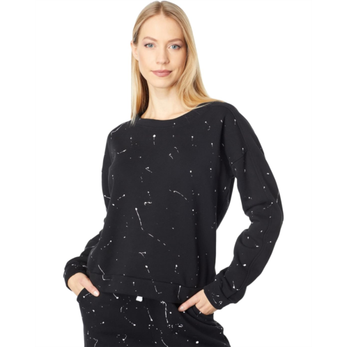 Bobi Los Angeles Paint Splatter Terry Crew Neck Sweatshirt