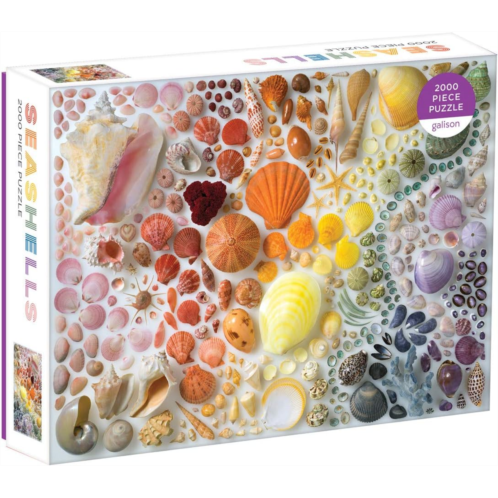 Galison Rainbow Seashells 2000 Piece Puzzle, Multicolor