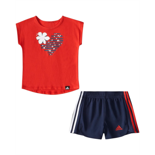 Adidas Kids Graphic Tee & Mesh Shorts Set (Infant)