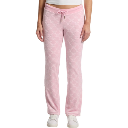 Womens Juicy Couture Embossed Velour Track Pants