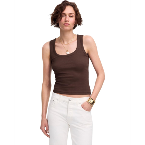 Womens Madewell (Re)Generative Cotton Ribbed Scoop Neck Tank