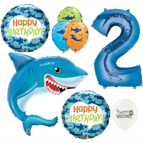 Ballooney  s Ultimate Great White Shark Ocean Sea Creatures Theme 2nd Birthday Party Event Balloons Bouquet