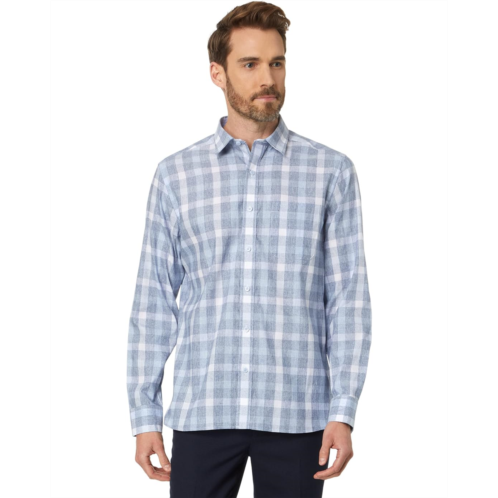 Johnston & Murphy Large Check Linen Shirt