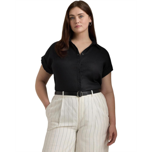 POLO Ralph Lauren LAUREN Ralph Lauren Plus-Size Linen Dolman-Sleeve Shirt