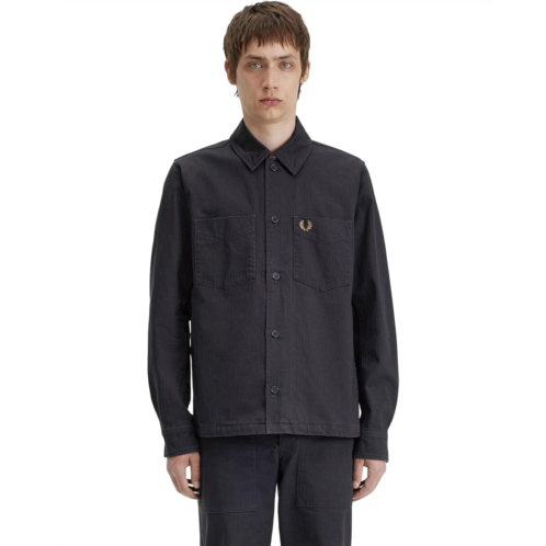 Mens Fred Perry Herringbone Overshirt