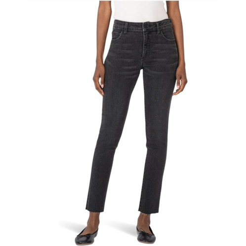 Womens KUT from the Kloth Reese High Rise Fab Ab Ankle Straight Raw Hem