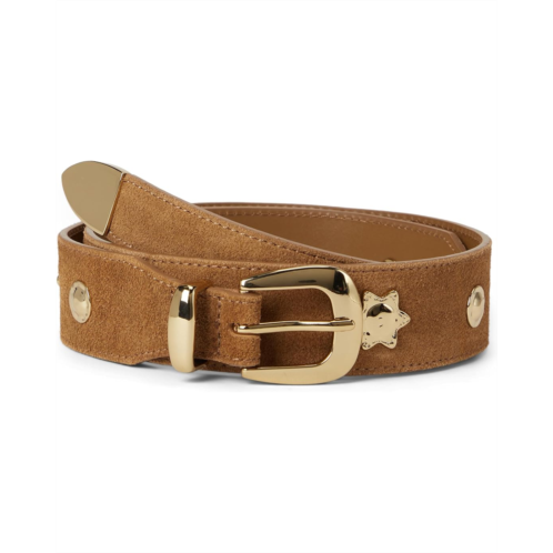 Madewell Suede Wide Clean Western Belt: Sun Motif