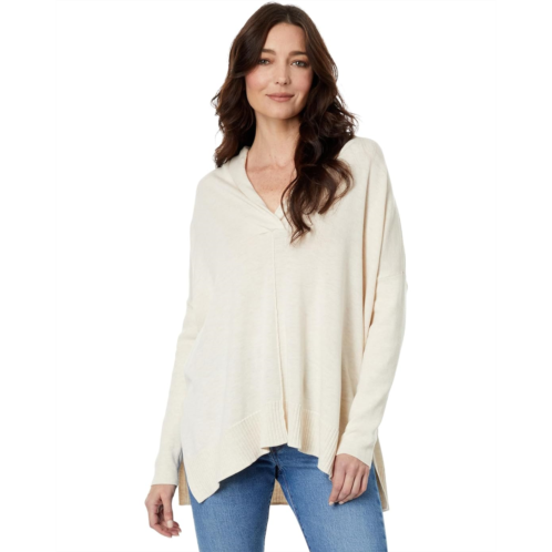 Womens Lilla P Oversized Shawl Collar Sweater