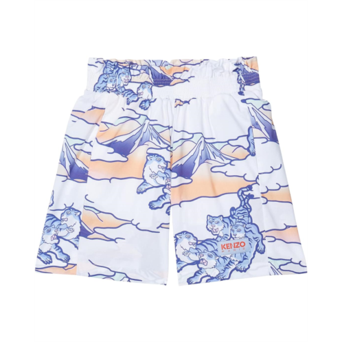 Kenzo Kids Poplin All Over Print Shorts (Little Kids/Big Kids)