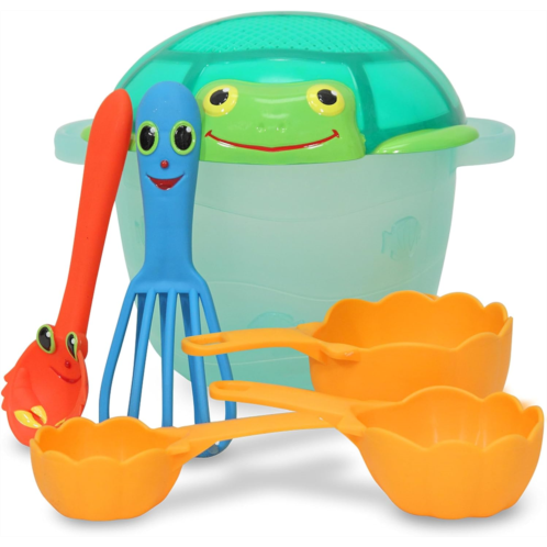 Melissa & Doug Sunny Patch Seaside Sidekicks Sand Baking Set-Beach Toy, Outdoor Play For Kids Ages 3+