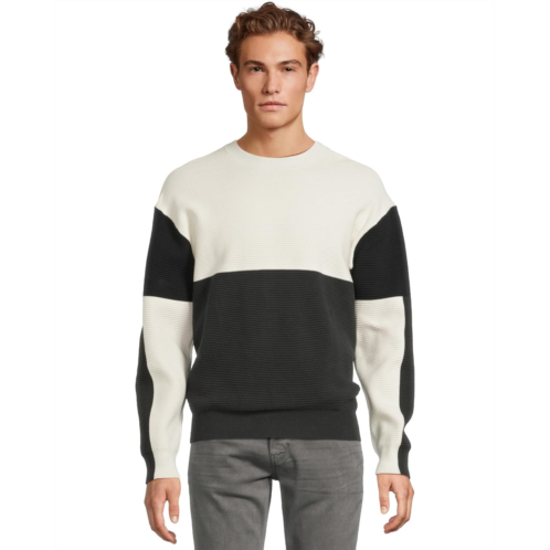 Mens Armani Exchange Color Block Cotton Sweater