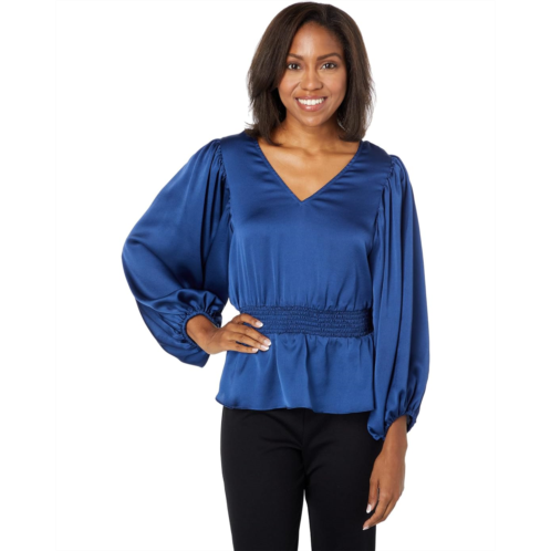 Vince Camuto V-Neck Peplum Blouse