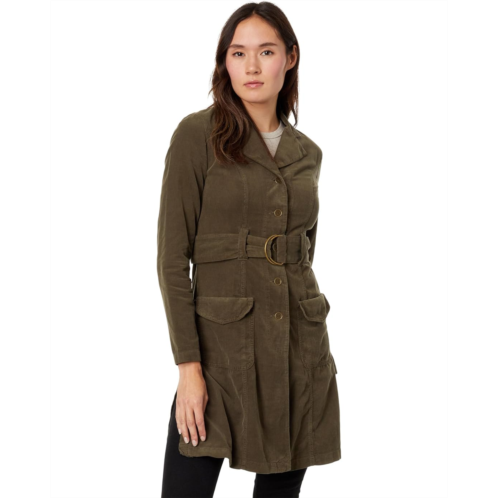 Womens XCVI Cord Belted Trench
