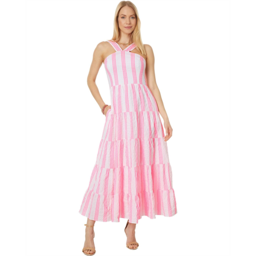 Womens Lilly Pulitzer Jenette Striped Halter Maxi