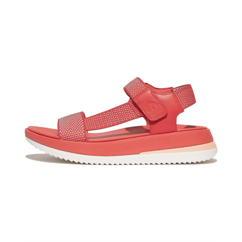 Womens FitFlop Surff Two-Tone Webbing Leather Back-Strap Sandal