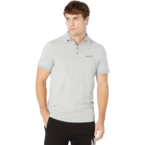 Mens Armani Exchange Slim Fit Milano/New York Logo Polo