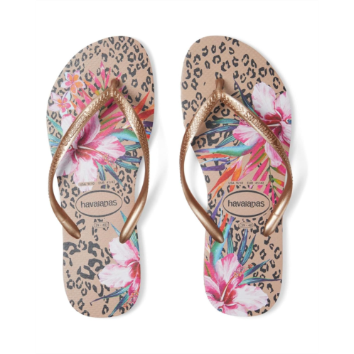 Womens Havaianas Slim Animal Floral Flip Flop Sandal