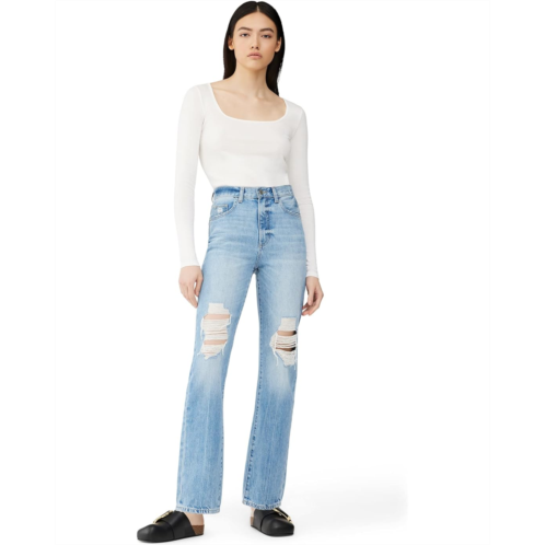 Womens DL1961 Emilie Straight in Voyage Distressed