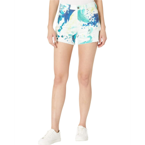 AG Jeans Alexxis High-Rise Vintage Shorts in Garden Paint Multicolor