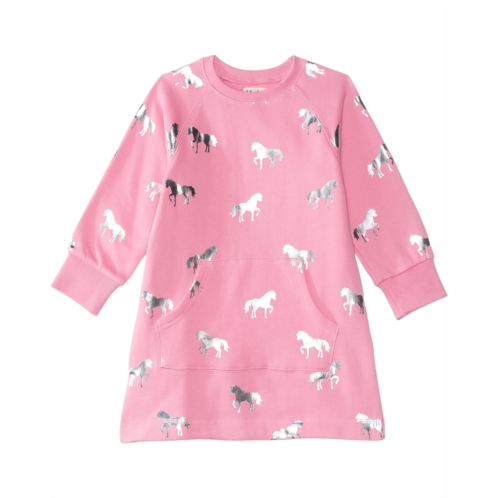 Hatley Kids Silver Horse Sweatshirt Dress (Toddler/Little Kids/Big Kids)