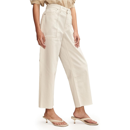 Womens Lucky Brand Patch Pocket High Rise Wide Leg