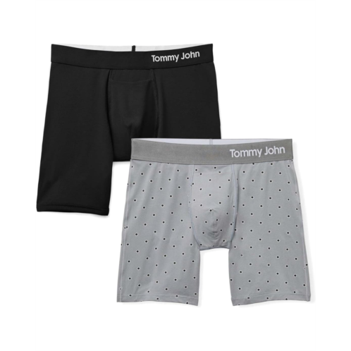 Mens Tommy John Cool Cotton 6 Boxer Brief 2-Pack