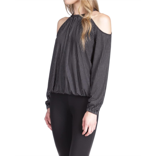 Michael Michael Kors Cold-Shoulder Smock Long Sleeve