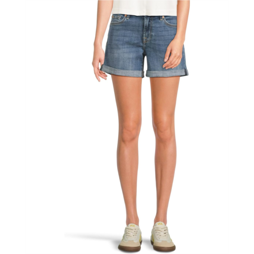 Womens 7 For All Mankind Mid Roll Shorts