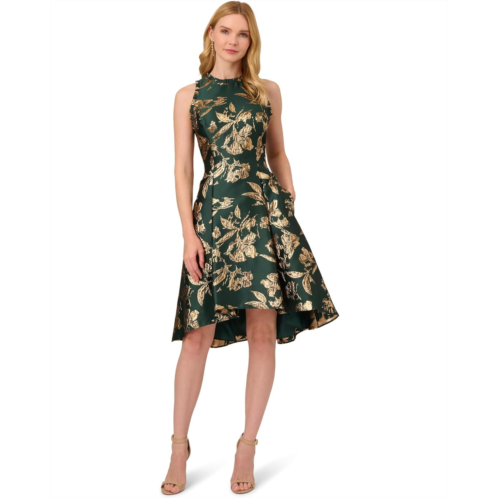 Womens Adrianna Papell Printed Jacquard High-Low Hem Party Dress