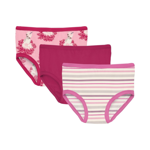 Kickee Pants Kids Print Girls Underwear Set of 3 (Big Kid)
