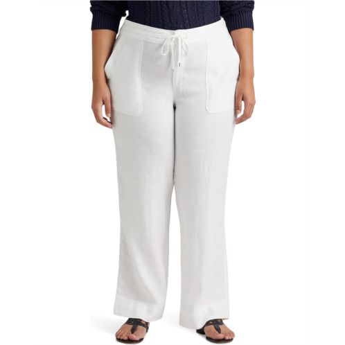 POLO Ralph Lauren LAUREN Ralph Lauren Plus Size Linen Drawcord Pants