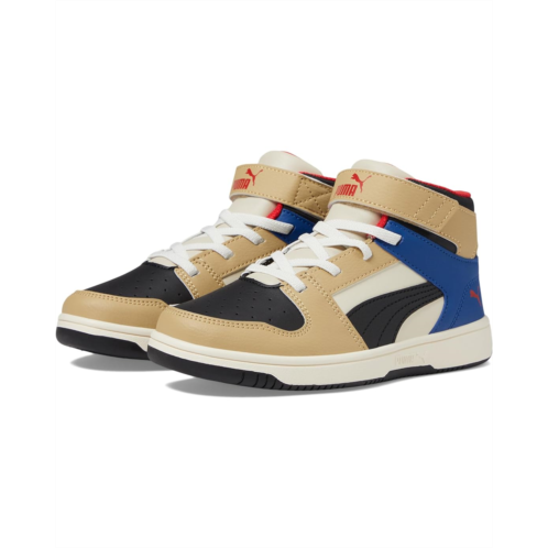 Puma Kids Rebound Layup Synthetic Leather Hook and Loop Sneakers (Little Kid)