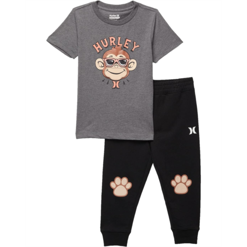 Hurley Kids Hooded Pullover & Joggers Two-Piece Set (Little Kids)