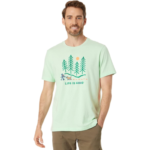 Life is Good Hiking Through The Woods Short Sleeve Crusher Tee