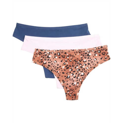 Womens Hanky Panky PlayStretch Print Natural Thong 3-Pack