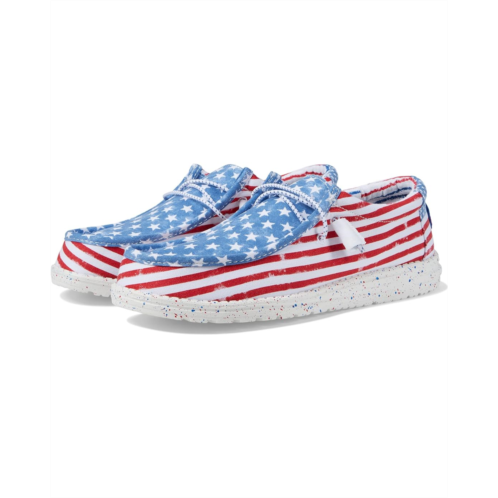 Mens Hey Dude Wally Patriotic Slip-On Casual Shoes