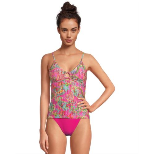 Womens BECCA Polynesia Tatum Textured Multi Way Tankini Top