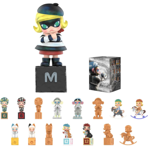 POP MART Molly Anniversary Statues Classical Retro Blind Box Figures, Random Design Toys for Modern Home Decor, Collectible Toy Set for Desk Accessories, 1PC