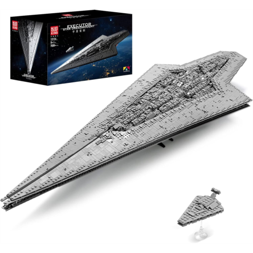 Mould King 13134 Super Star Destroyer Model Ship, Executor Star Dreadnought Building Toy, 7588+Pcs Collectible Model Gifts, Build and Play Awesome Building Kit for 8-12 Boys